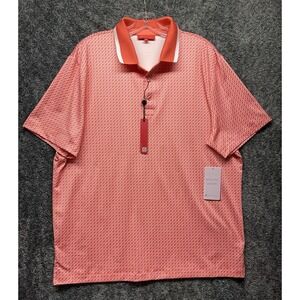 Redvanly Mens Size XL Red Short Sleeve Devine Golf Polo Shirt New (K1)